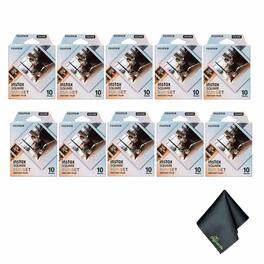 Fujifilm - 10xFUJIFILM INSTAX SQUARE Sunset Instant Film, Microfiber Cleaning Cloth, Bundle