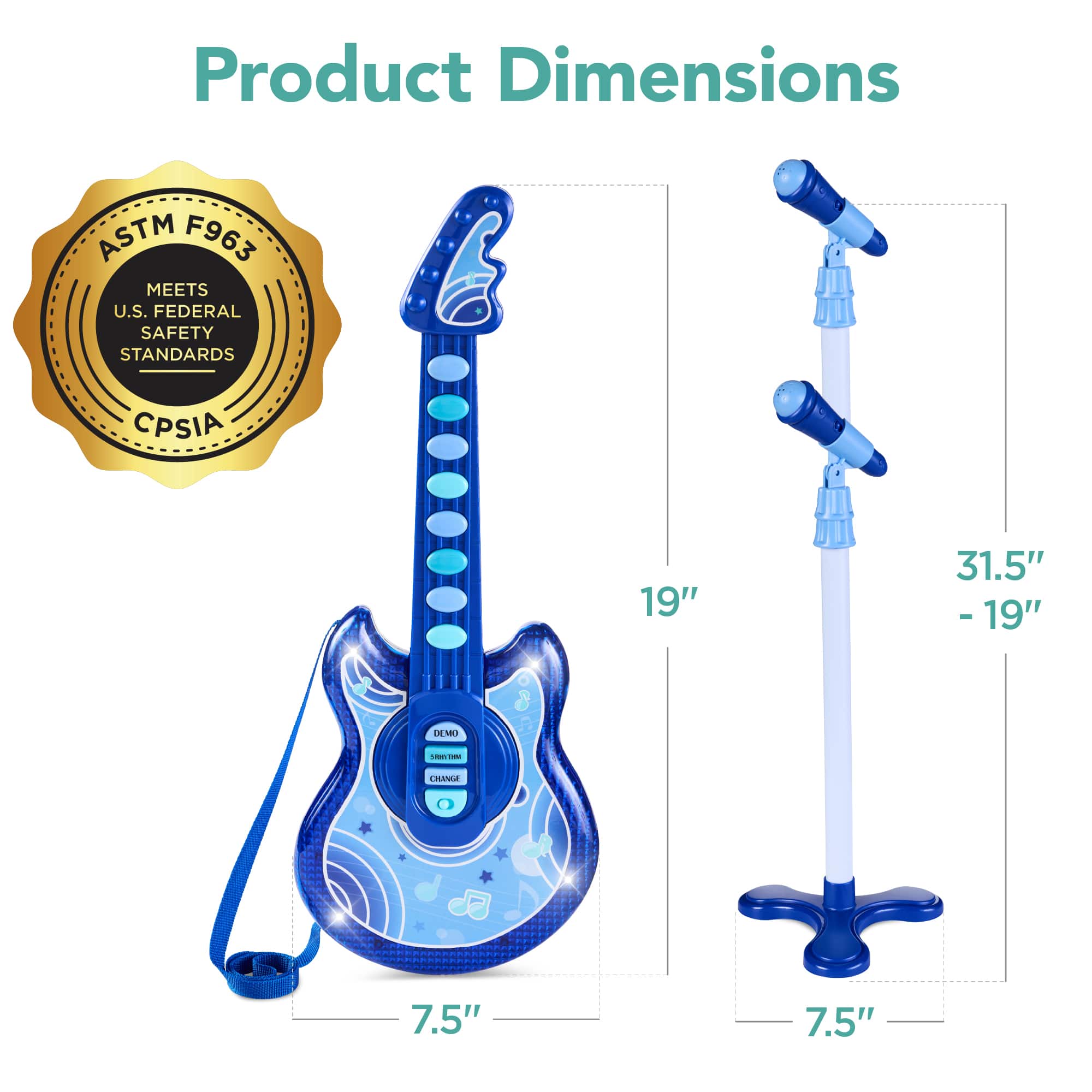 Best Choice Products 19in Kids Flash Guitar, Pretend Play Musical