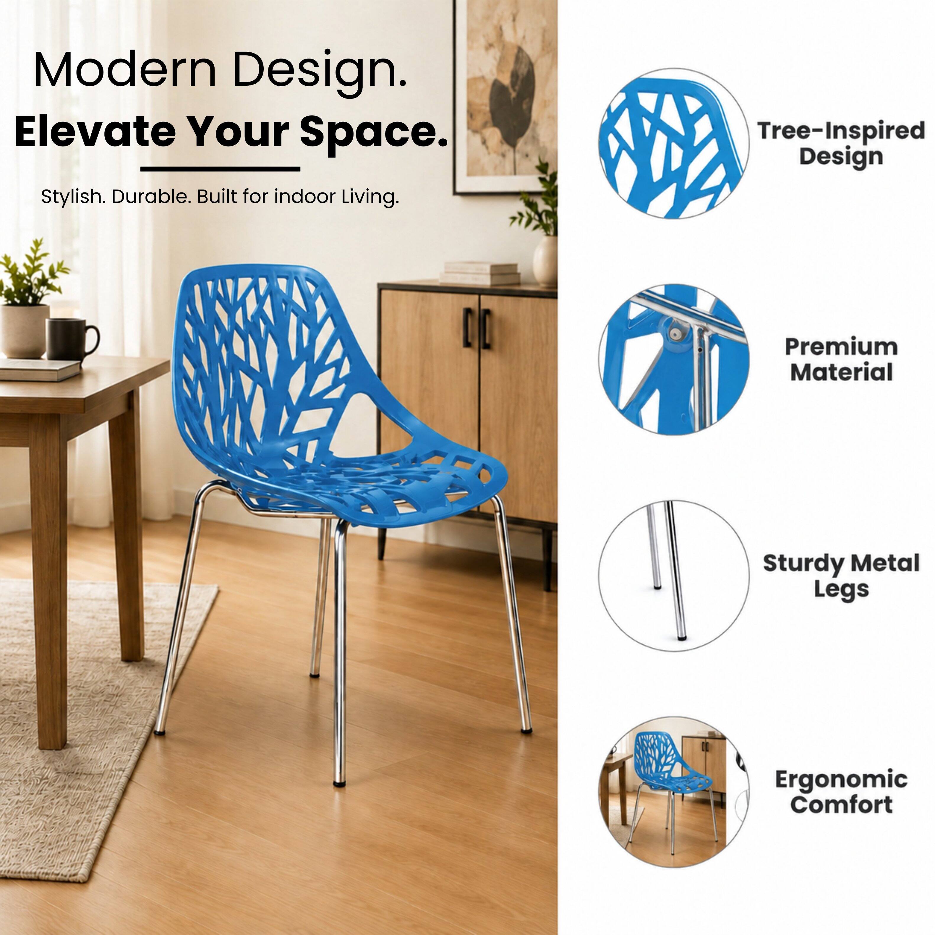 Modern Design. Elevate Your Space. Stylish. Durable. Built for indoor Living. Tree-Inspired Design. Premium Material. Sturdy Metal Legs. Ergonomic Comfort.