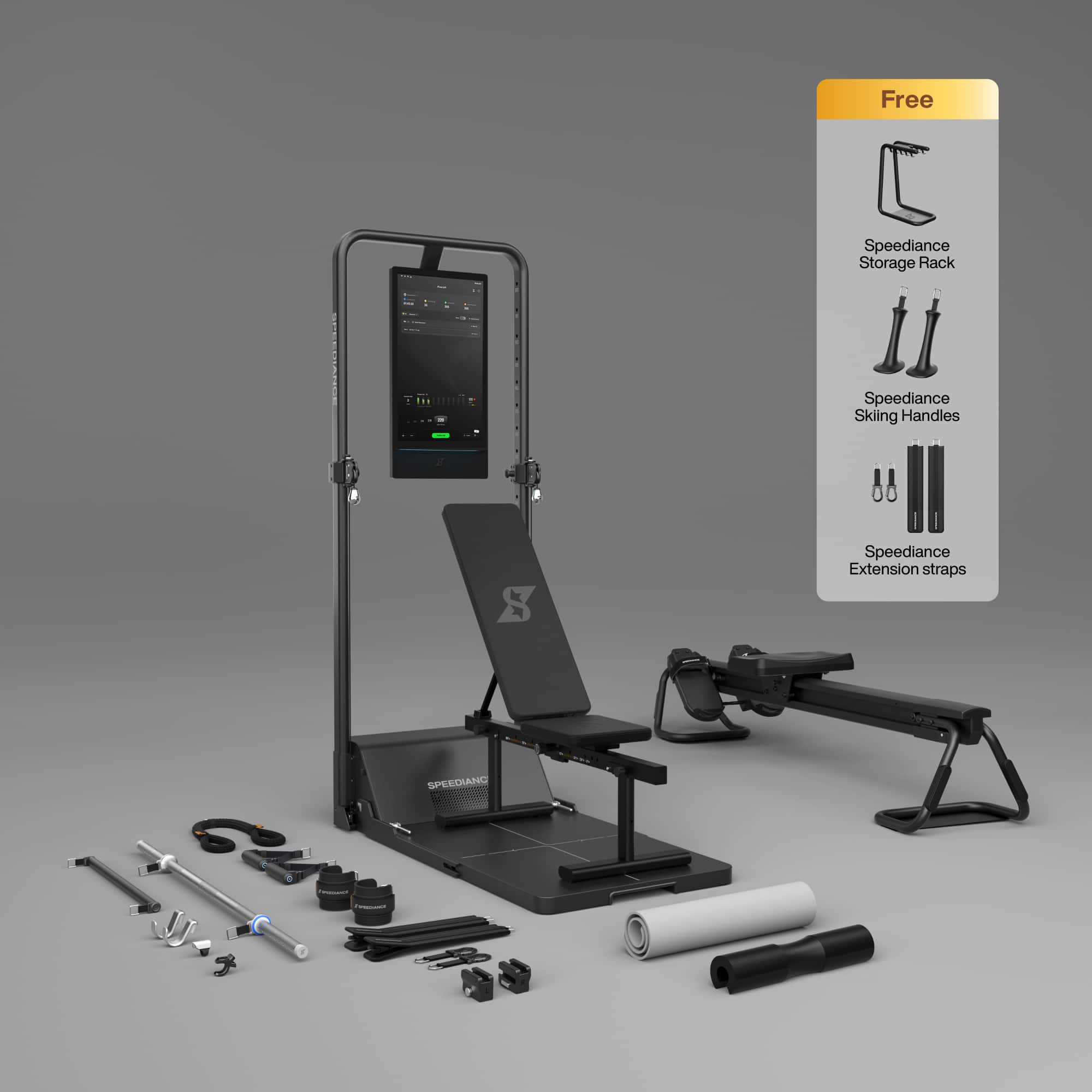 Free  
Speediance Storage Rack  
Speediance Skiing Handles  
Speediance Extension Straps  
SPEEDIANC  
PRODUCT