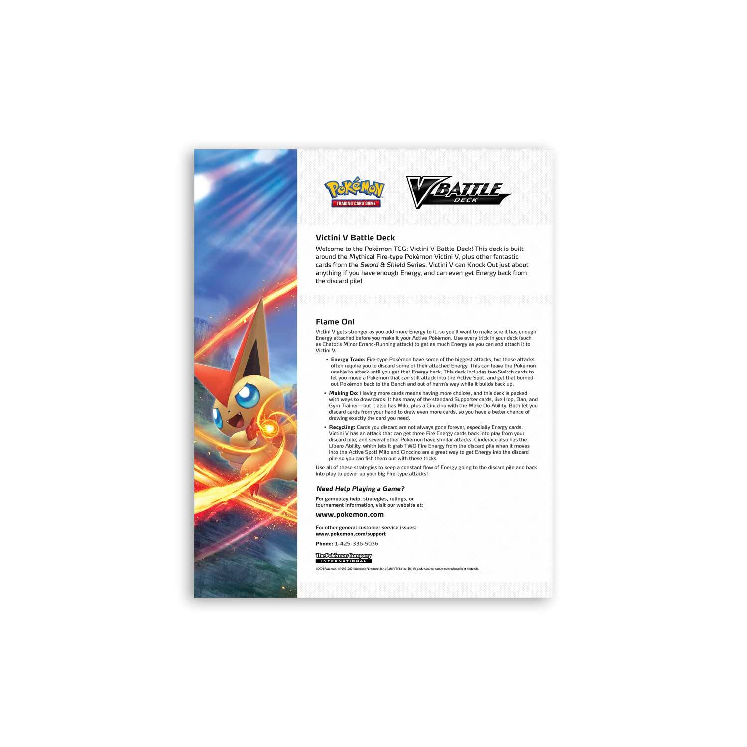 **Pokémon V Battle Deck**

**Victini V Battle Deck**

Welcome to the Pokémon TCG: Victini V Battle Deck! This deck is built around the powerful Pokémon Victini V from the Sword & Shield series. Victini V can Knock Out just about anything if you have enough Energy, and can even get Energy back from the discard pile!

**Flame On!**

Victini V gets stronger as it evolves into Charizard V, and Charizard V can Knock Out just about anything if you have enough Energy. This deck is packed with cards that will help you add more Energy to your board, so you'll want to make sure it's enough to power up Victini V and Charizard V. Victini V can also get Energy back from the discard pile, so you can keep using it even if you run out of Energy.

- **Energy Trading:** Victini V can get Energy back from the discard pile, so you can keep using it even if you run out of Energy.
- **Making Decks:** This deck is packed with cards that will help you add more Energy to your board, so you'll want to make sure it's enough to power up Victini V and Charizard V.
- **Recycling Cards:** This deck is packed