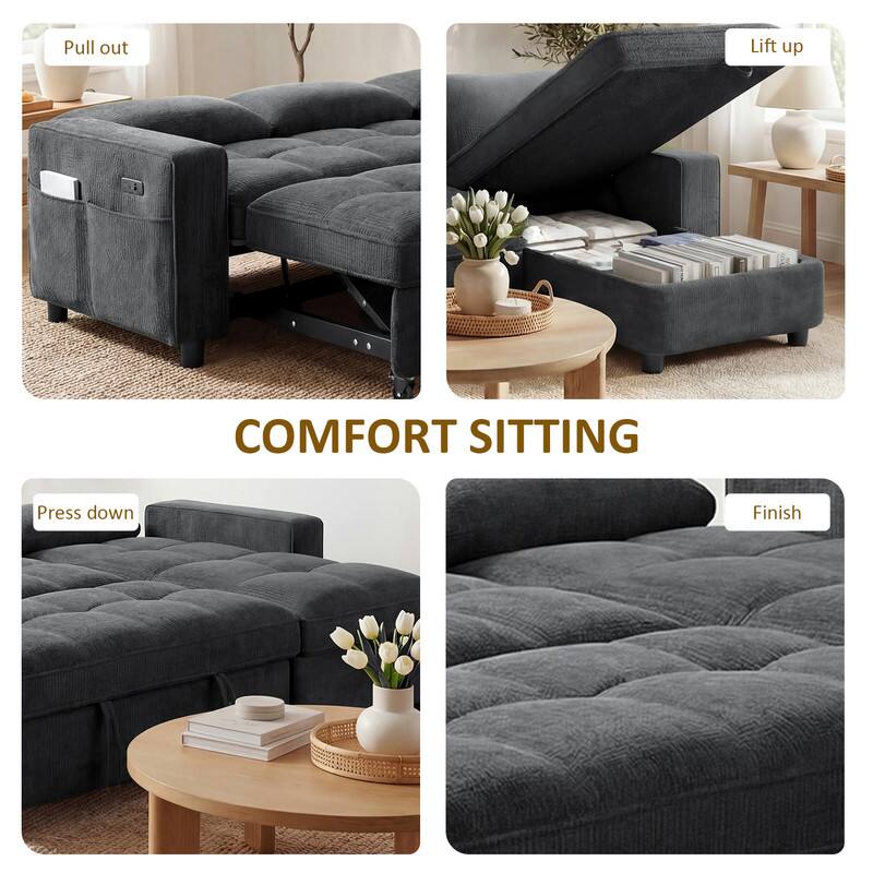 Pull out  
Lift up  
Press down  
Finish  

COMFORT SITTING