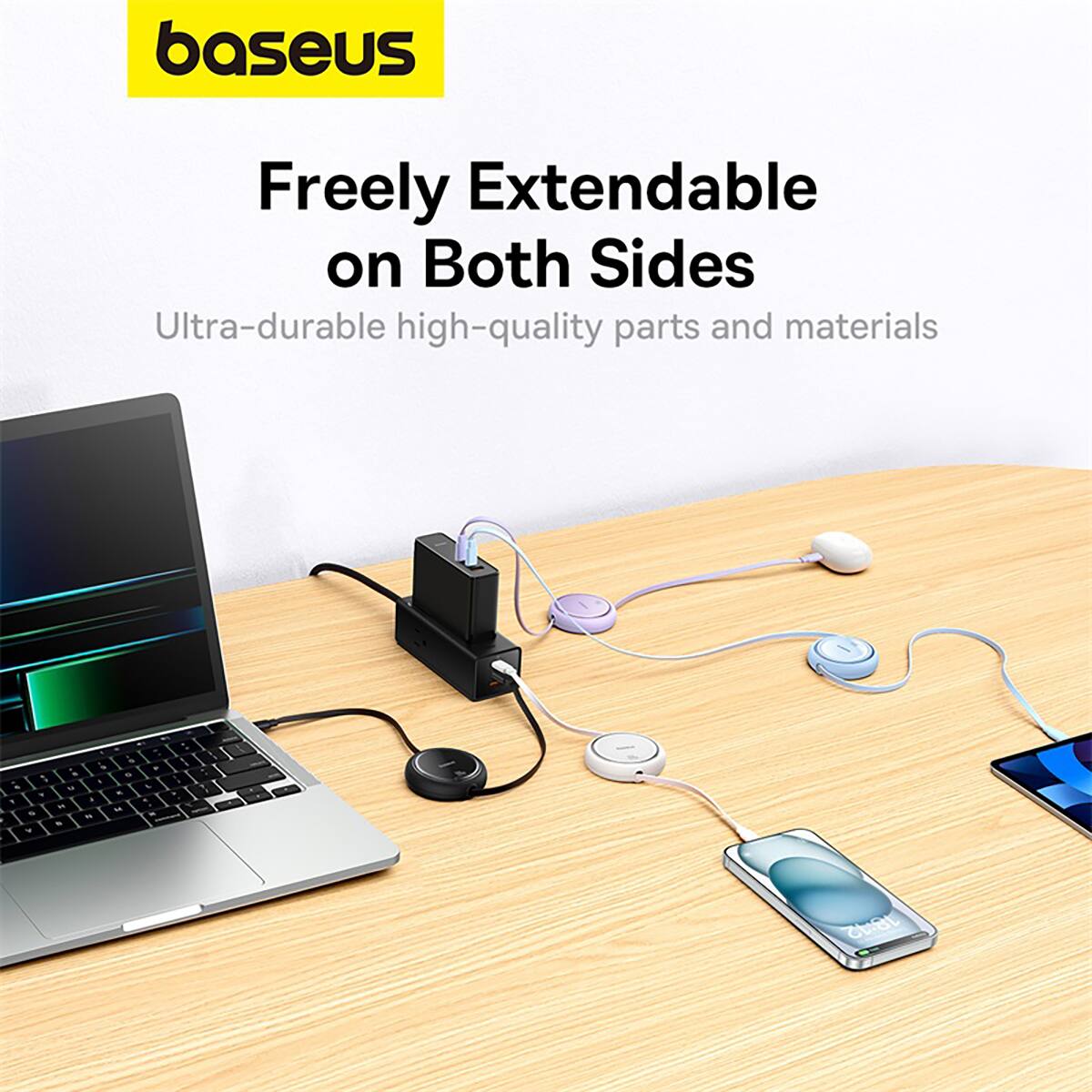 Baseus offers a Freely Extendable product that features ultra-durable high-quality parts and materials. This product is designed to provide users with a convenient and efficient solution for their needs.