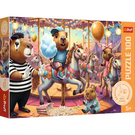 Trefl - Kids Capybaras on Vacation 100 Piece Kids Puzzle - Multicolor