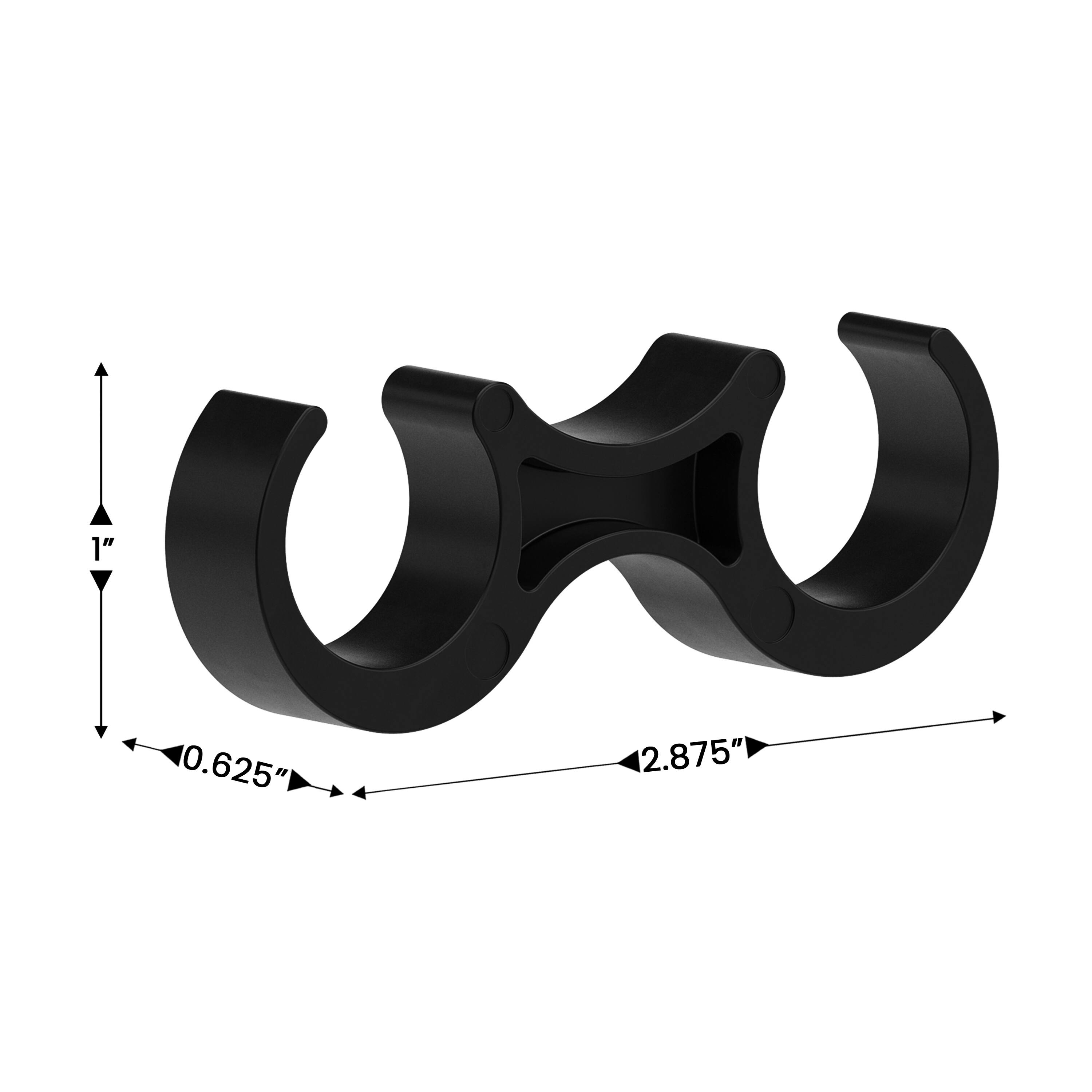 1" x 0.625" x 2.875"