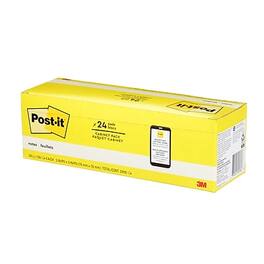 Post-it - Notes, 3" x 3", Canary Collection, 90 Sheet/Pad, 24 Pads/Pack - Yellow