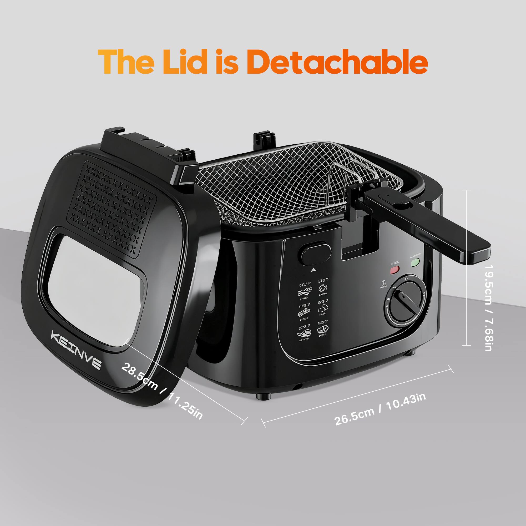 The Lid is Detachable

KEINVE

28.5cm / 11.25in

26.5cm / 10.43in

19.5cm / 7.68in