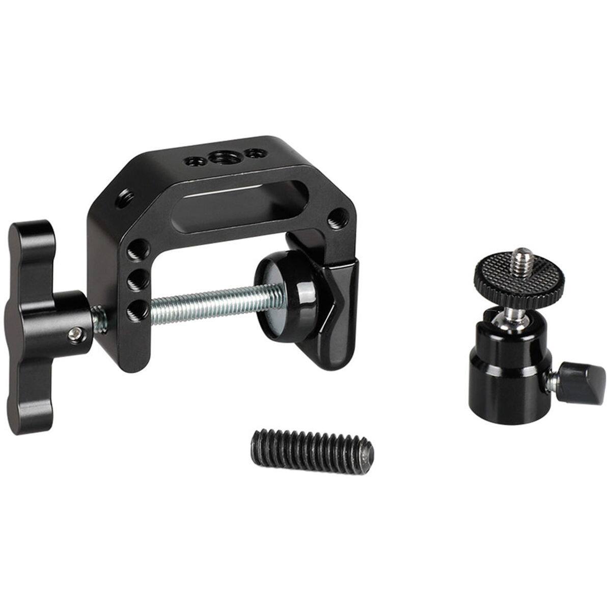 Alt View 3. CAMVATE - CAMVATE C Clamp w/Mini Ball Head Mount, Black Locking Knob, 4 Lbs Capacity.