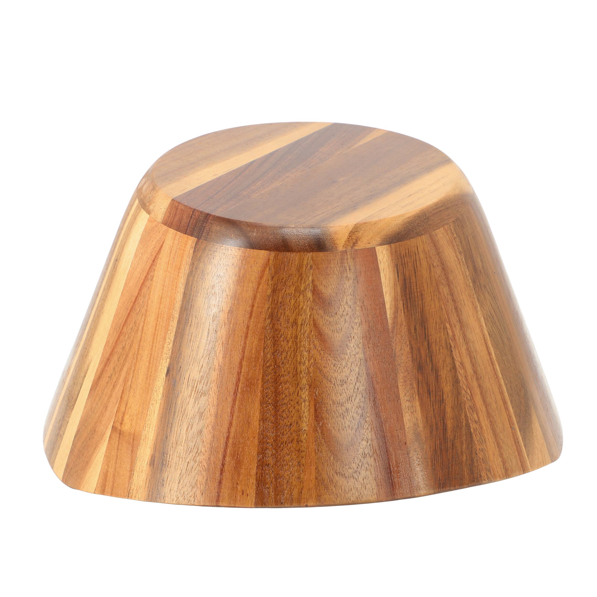 Alt View 2. MegaChef - MegaChef 11.75 Inch Acacia Wood Deep Salad Bowl - Brown.