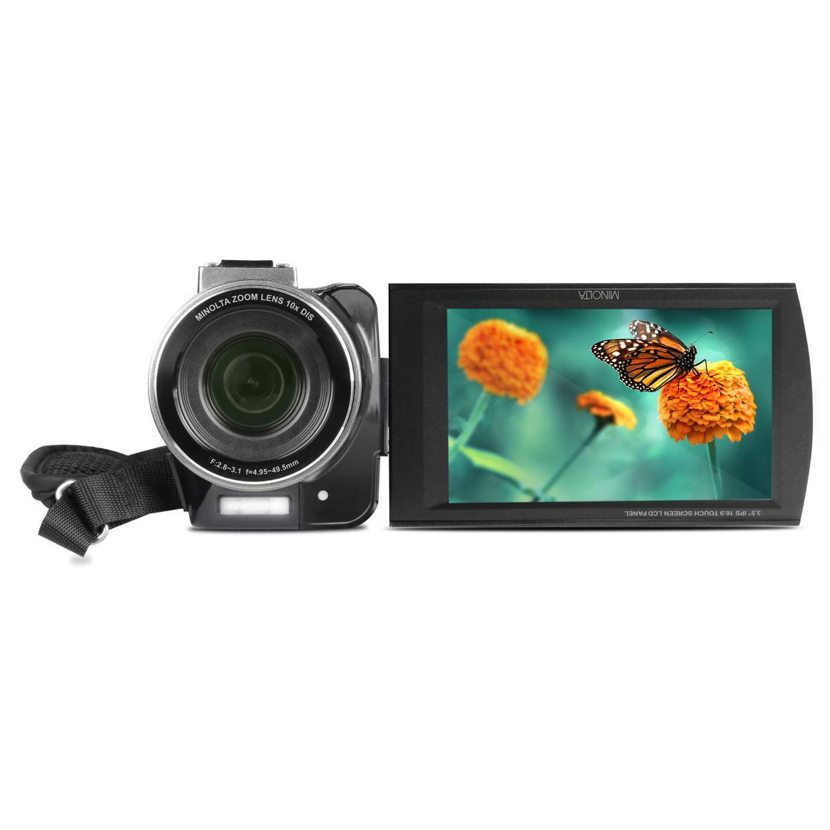 MINOLTA ZOOM LENS 10x DIS  
MINOLTA  
F:2.8~3.1 f=4.95-49.5mm  
PANEL 001 SCREEN TOUCH 16:9 IPS 3.5