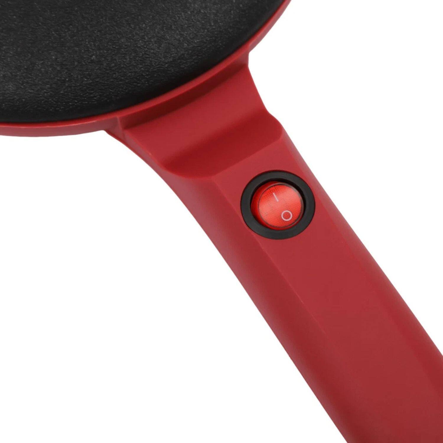 Angle. Home Collection - Electric Crepe Maker Non Stick Pancake Pan Frying Griddle Baking Machine - Black.