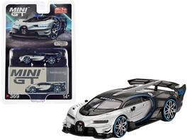 Mini GT - Bugatti Vision Gran Turismo and Carbon Limited Edition to 9600 pieces Worldwide 1/64 - Silver Metallic