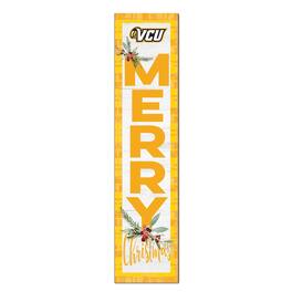 Jardine - VCU Rams 12'' x 48'' Outdoor Merry Christmas Leaner - White