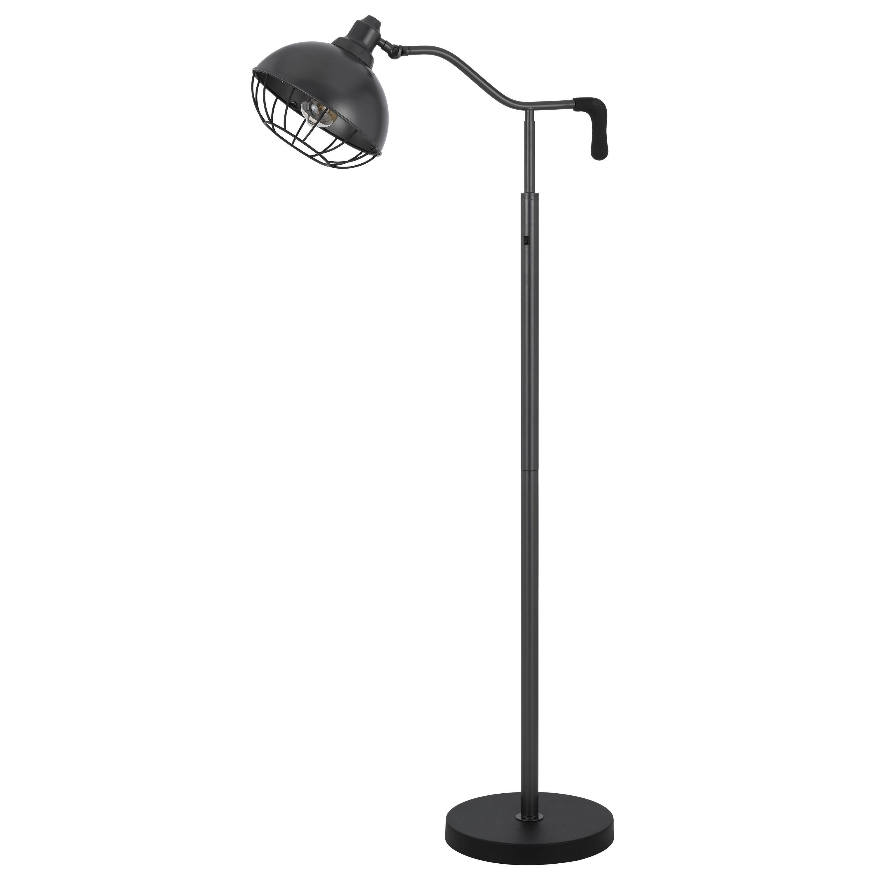 Front. Manhattan Lane - Loga 56 Inch Floor Lamp with Adjustable Cage Style Shade, Iron.