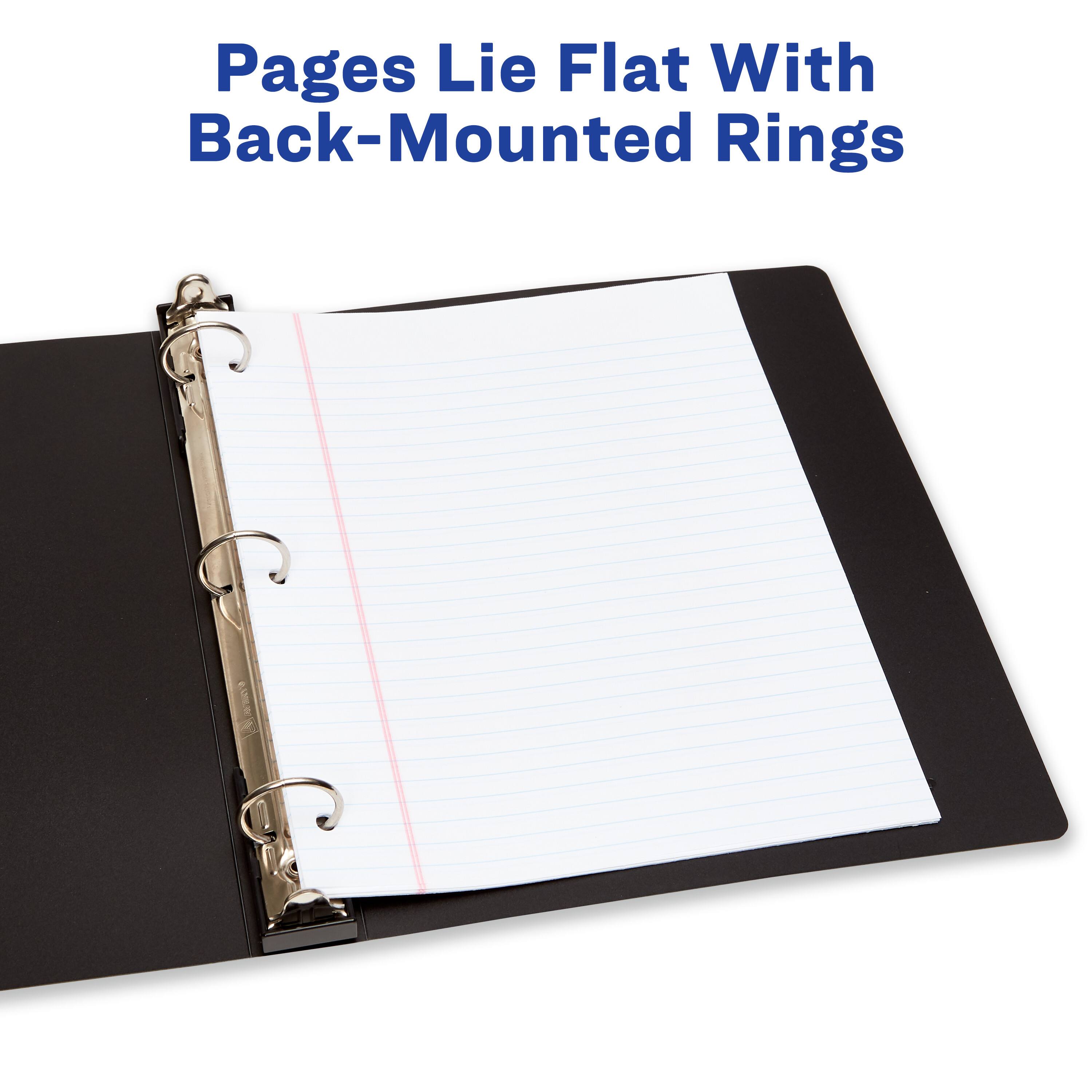 Pages Lie Flat With Back-Mounted Rings
