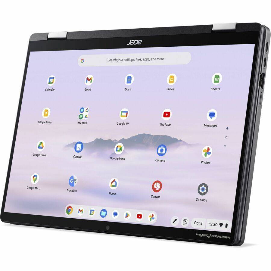 acer G  
Search your settings, files, apps, and more...  
Calendar Gmail Docs Slides Sheets  
Google Keep My stuff Google TV YouTube Messages  
Google Drive Cursive Google Meet Camera Photos  
Google Maps Translate Home Canvas Settings  
Oct 8 12:30  
Antimicrobial