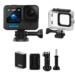 Bundle - GoPro - HERO12 Black Camera + Aries Waterproof Housing