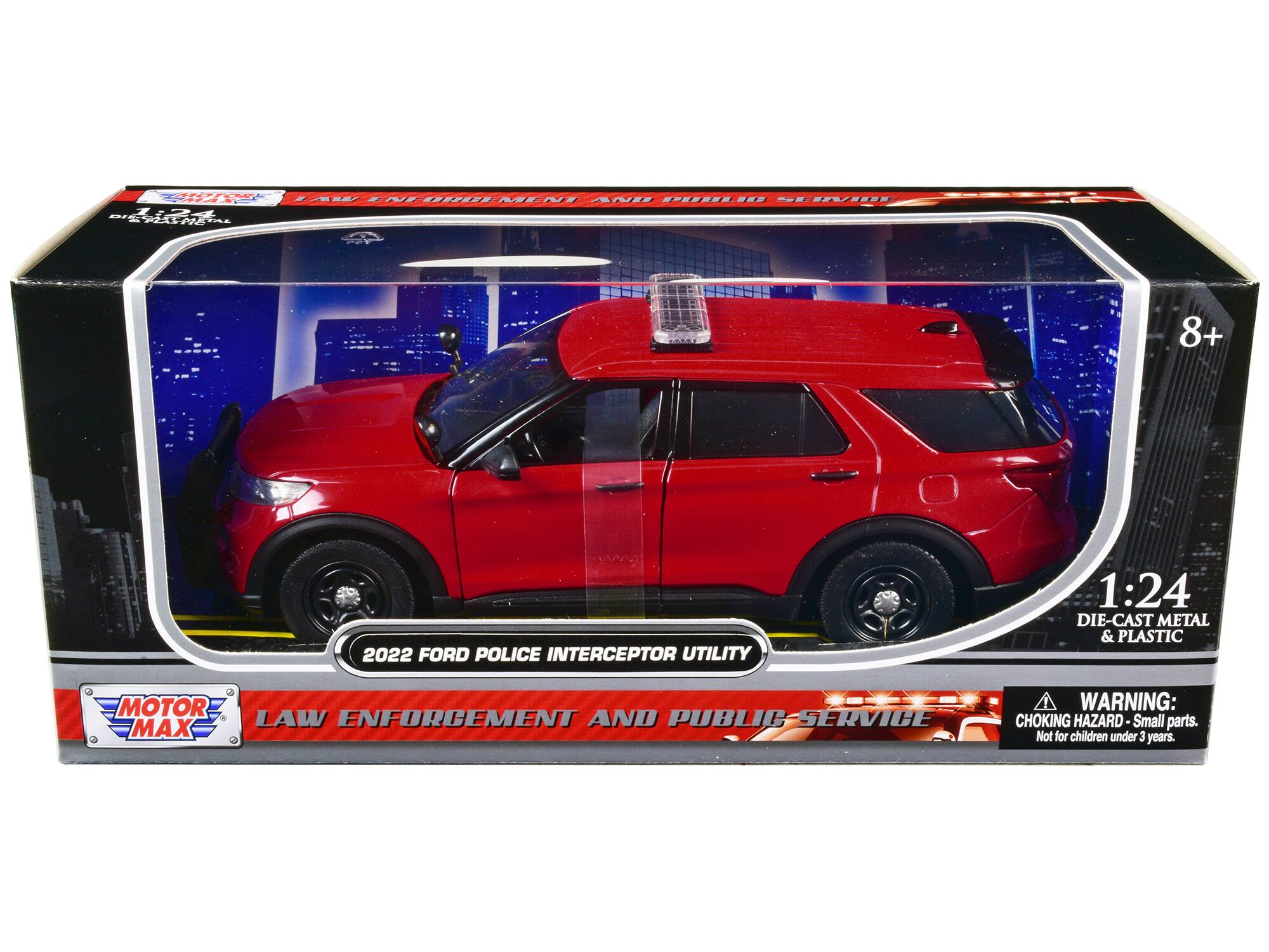 RN SAN N INE 2282021 MINT ANIS ... - SVIS 124   8+ 2022 FORD POLICE INTERCEPTOR UTILITY 1:24 DIE-CAST METAL & PLASTIC tT.. ! WARNING: MOTOR LAW ENFORCEMENT AND PUBLIC-SERVICE CHOKING HAZARD-Small parts. Not for children under 3 years.