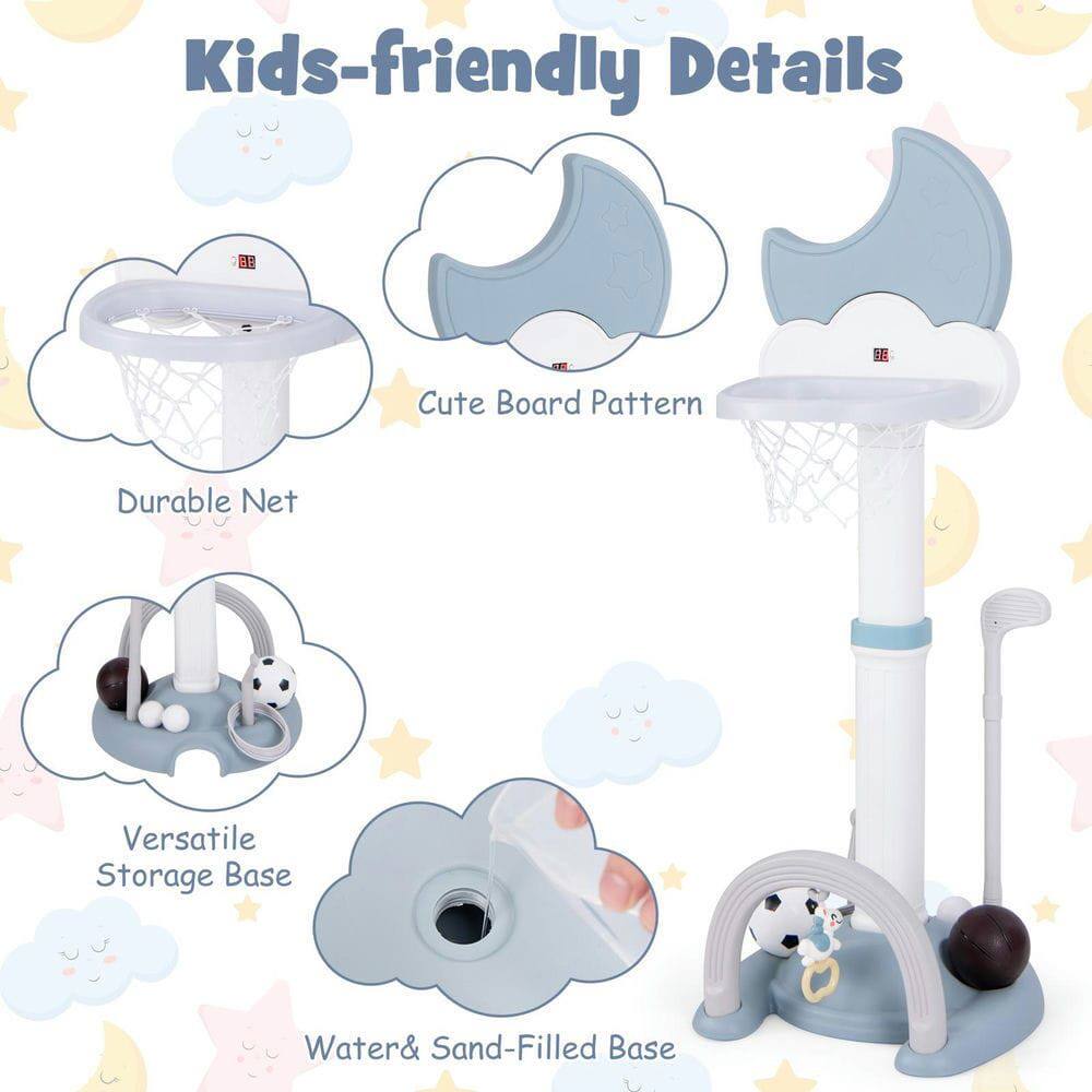 Kids-friendly Details  
- Cute Board Pattern  
- Durable Net  
- Versatile Storage Base  
- Water & Sand-Filled Base