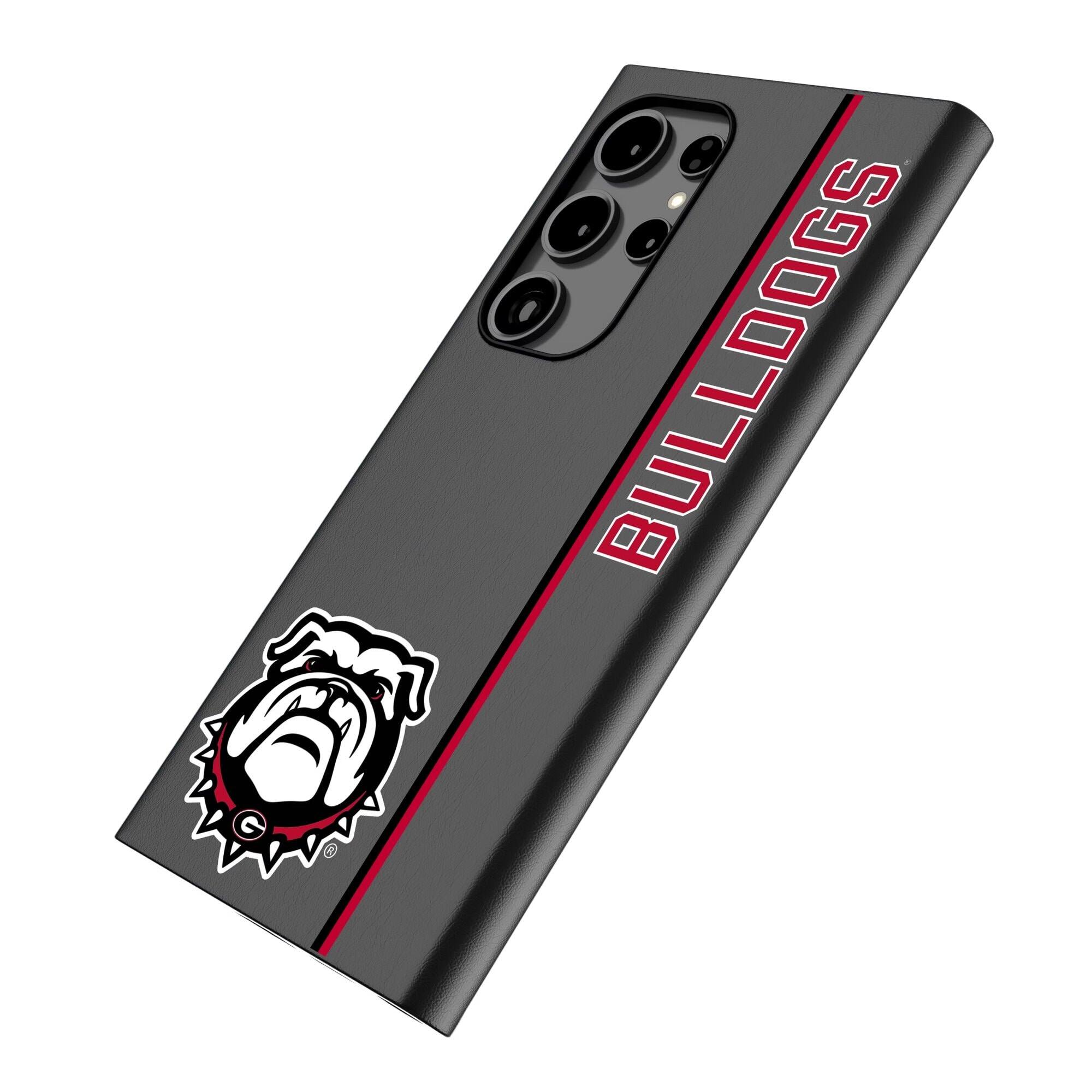 Alt View 1. Keyscaper - Georgia Bulldogs Galaxy Magnetic Bump Case - S24 Ultra - Black.