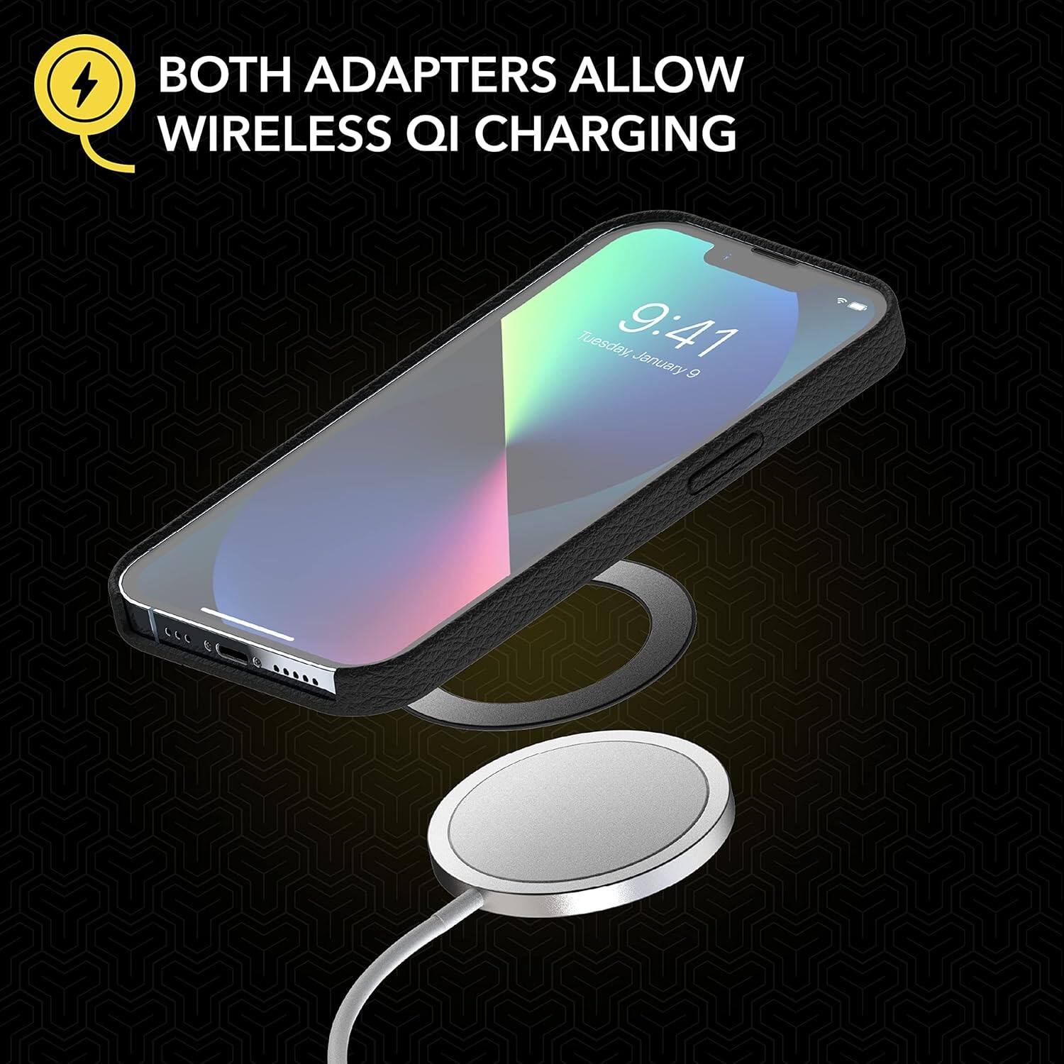 BOTH ADAPTERS ALLOW WIRELESS QI CHARGING

Tuesday 9:41 January 9