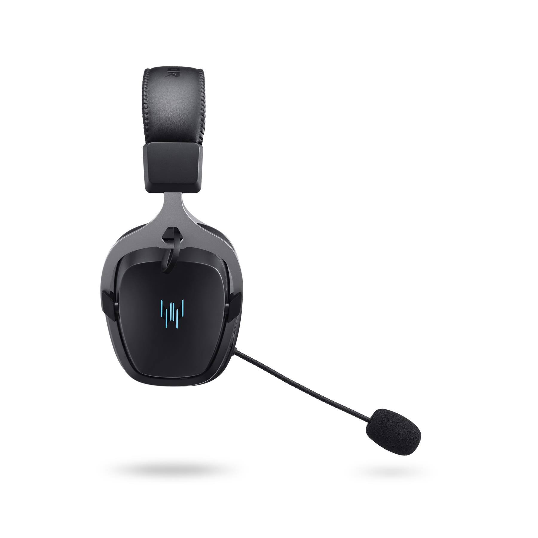 Alt View 1. Acer - Predator Galea 570 Wireless Gaming Headset, Bluetooth 2.4GHz and USB-C Wired, Detachable ENC Mic - PHR550 - Black.