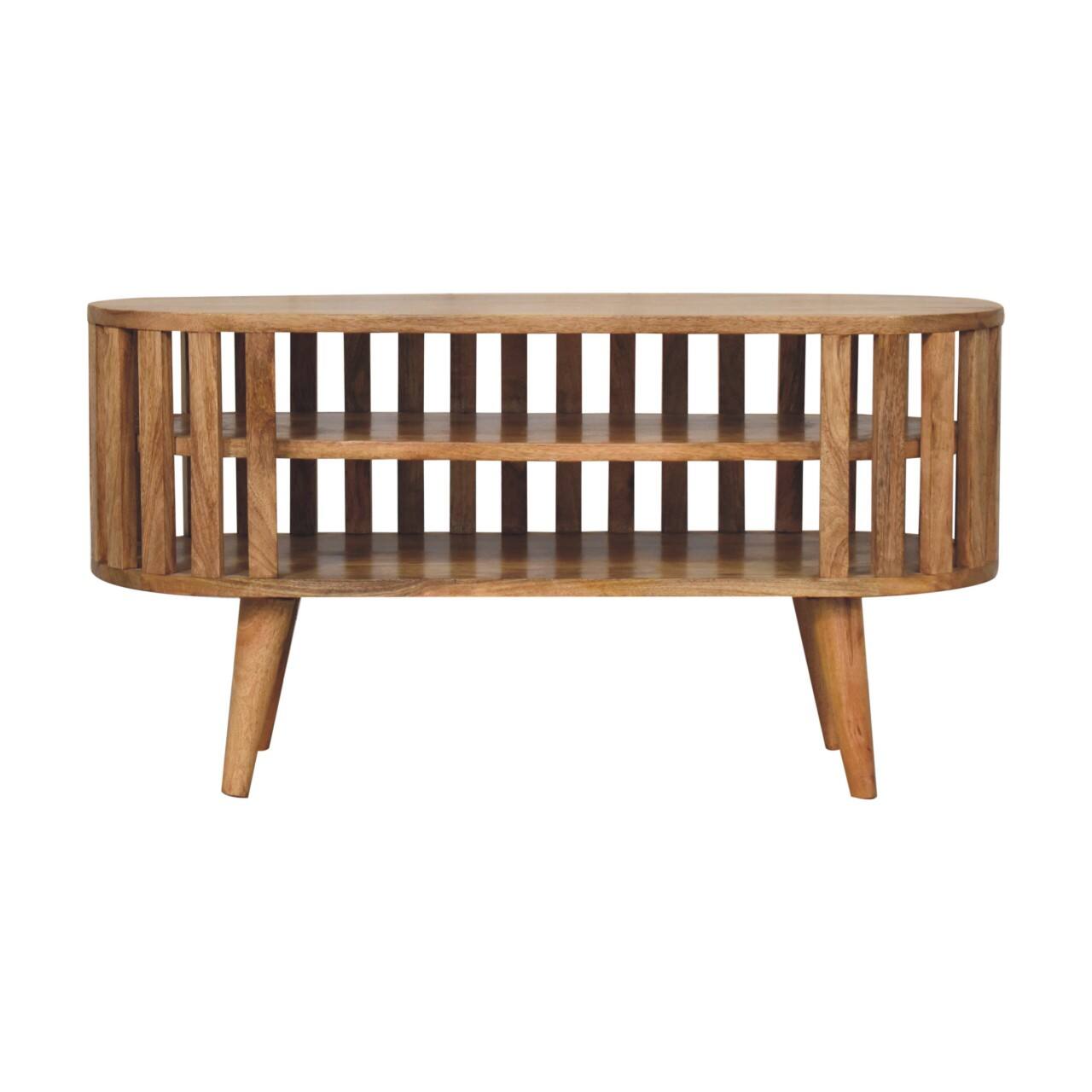 Front. Artisan Furniture - Artisan Furniture Solid Wood Mini Ariella Media Unit, 2 Shelves, Brown - Brown.