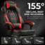 LUCKRACER 155 RECLINE, REST AND RECHARGE "90~155 Infinite Adjustment Footrest for Added Comfort" 90 110 130 155 Work Reading Watch Movie Take a nap
