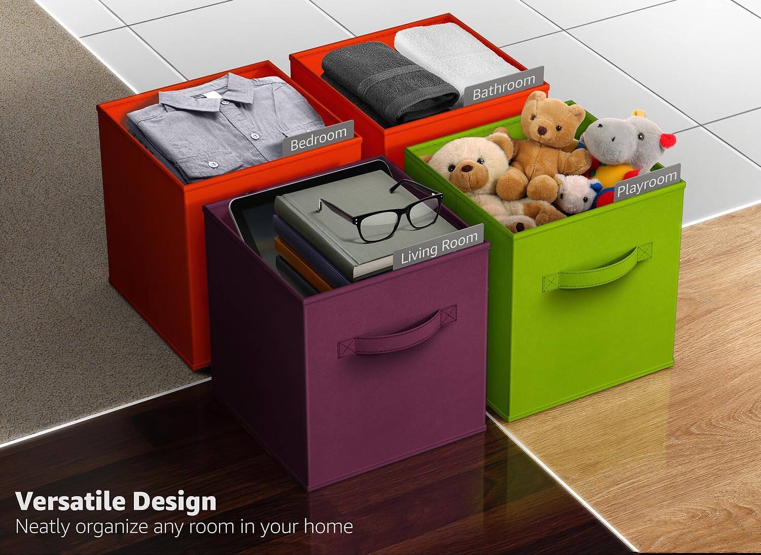 Versatile Design  
Neatly organize any room in your home  

Bedroom  
Bathroom  
Living Room  
Playroom