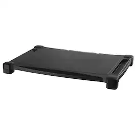 KanTek - Wide Deluxe Two-Level Monitor Stand, 20" X 13.25" X 3" To 6.5", Supports 50 Lbs - Black