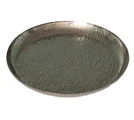 Jiallo - Kinetic Wave Decorative Tray 11" D - Silver