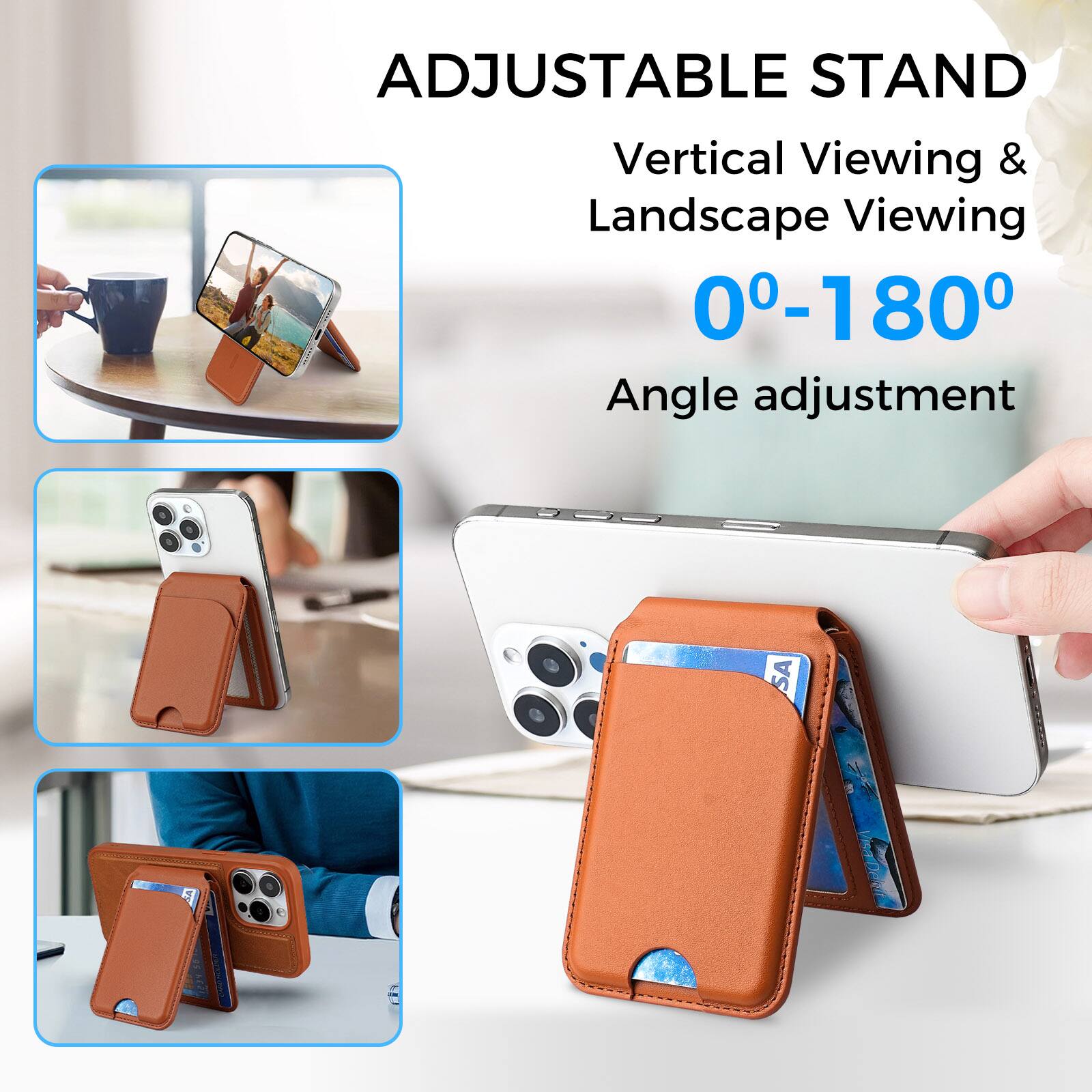 ADJUSTABLE STAND  
Vertical Viewing & Landscape Viewing  
0°-180°  
Angle adjustment