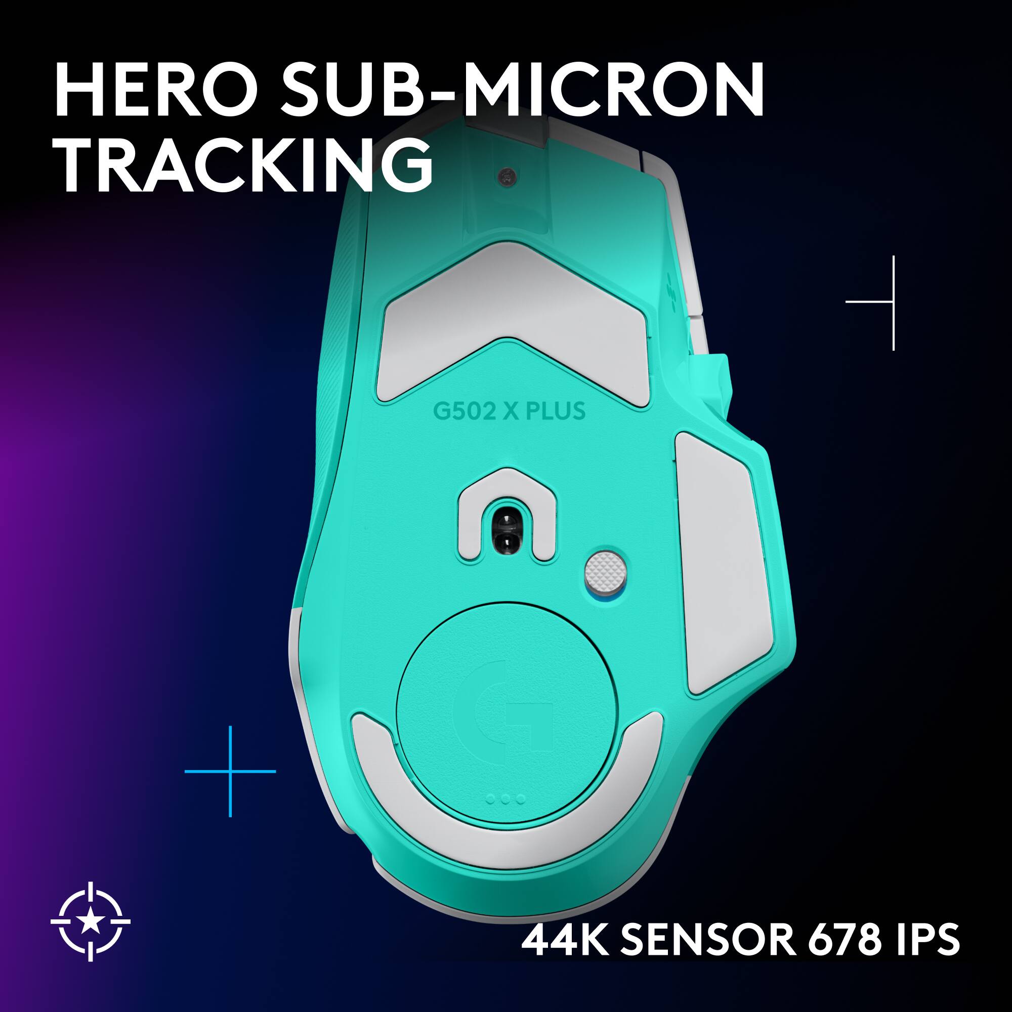 HERO SUB-MICRON TRACKING  
G502 X PLUS  
44K SENSOR 678 IPS