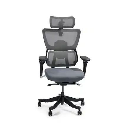 Front. FlexiSpot - C7 Max Series Premium Ergonomic Foam Seat Office Chair - Gray.