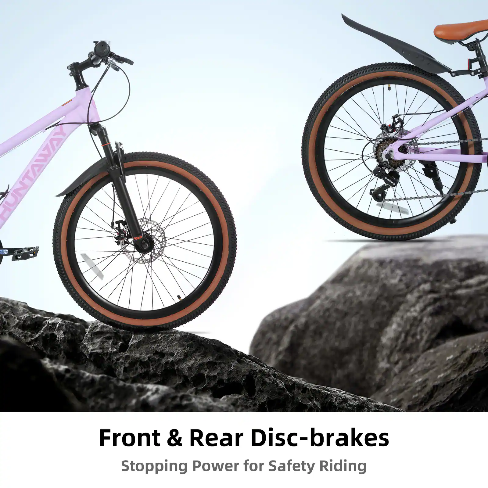 Front & Rear Disc-brakes  
Stopping Power for Safety Riding