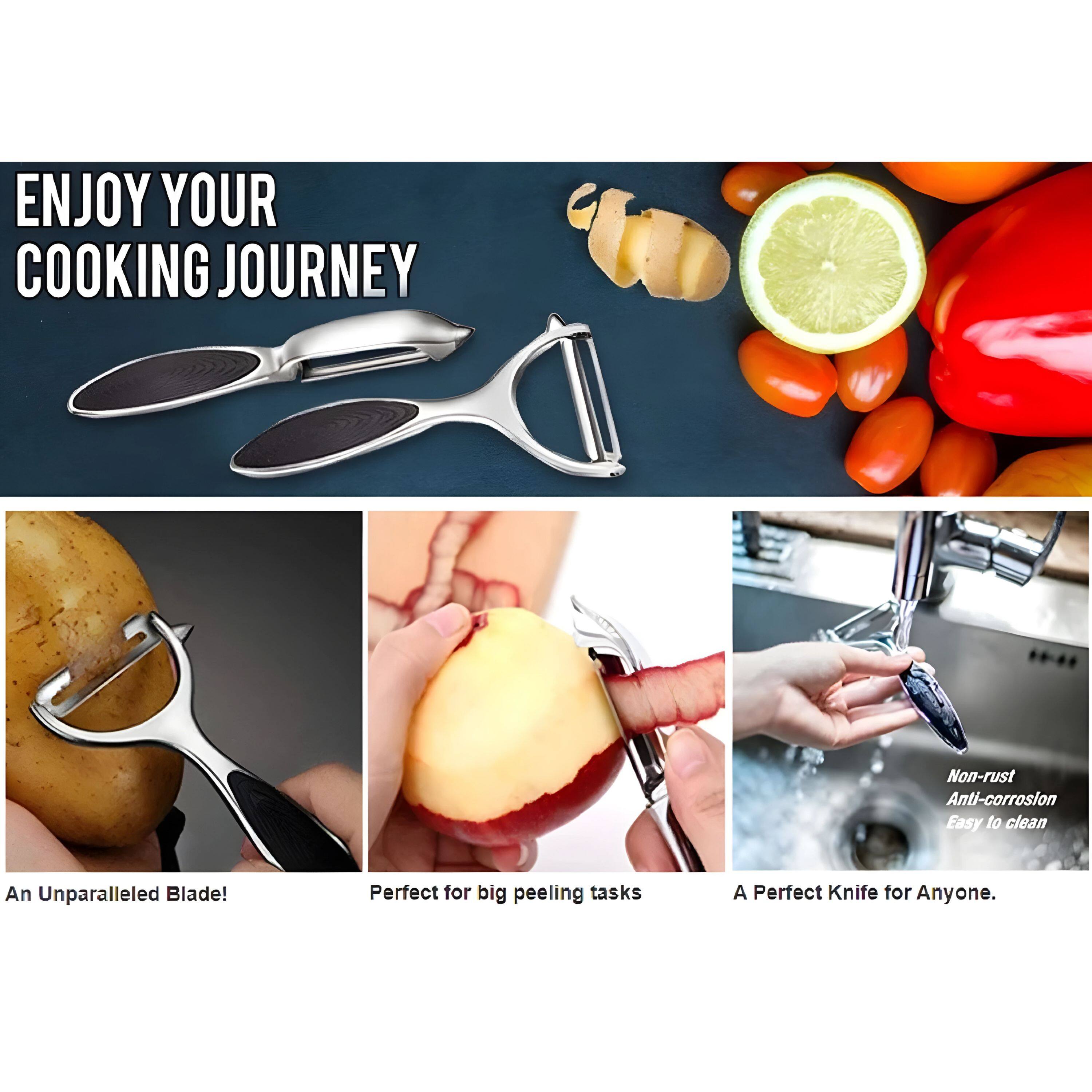 ENJOY YOUR COOKING JOURNEY

An Unparalleled Blade!

Perfect for big peeling tasks

A Perfect Knife for Anyone.

Non-rust Anti-corrosion Easy to clean