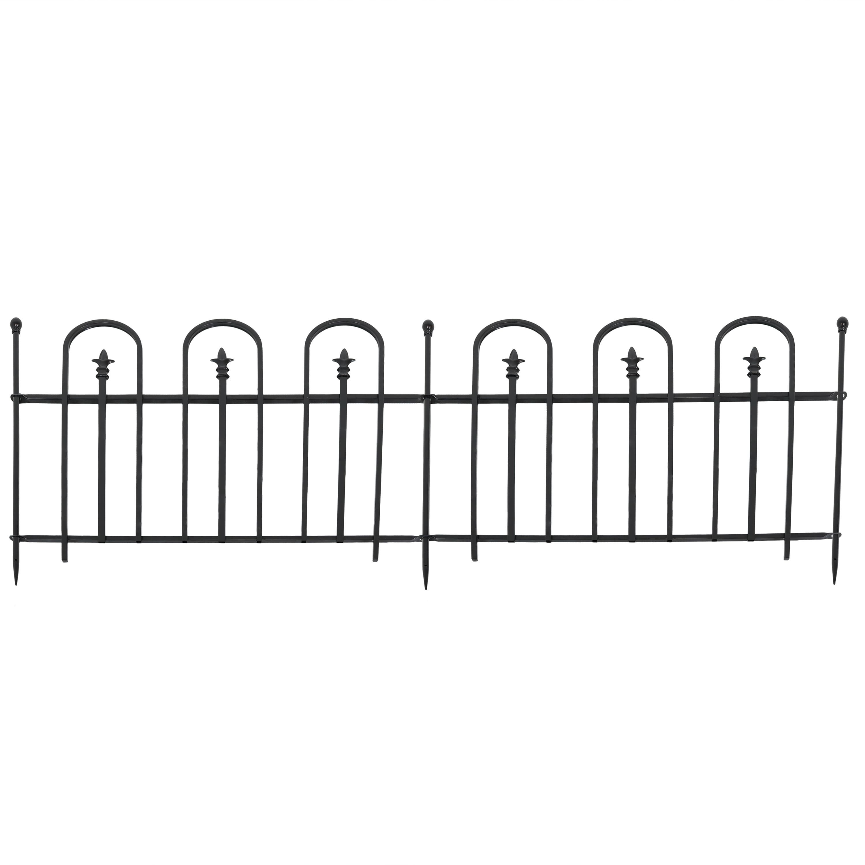 Sunnydaze - 2-Piece Strasbourg Steel Garden Border Fencing - 6 ft - Black price history on PriceWatchPro