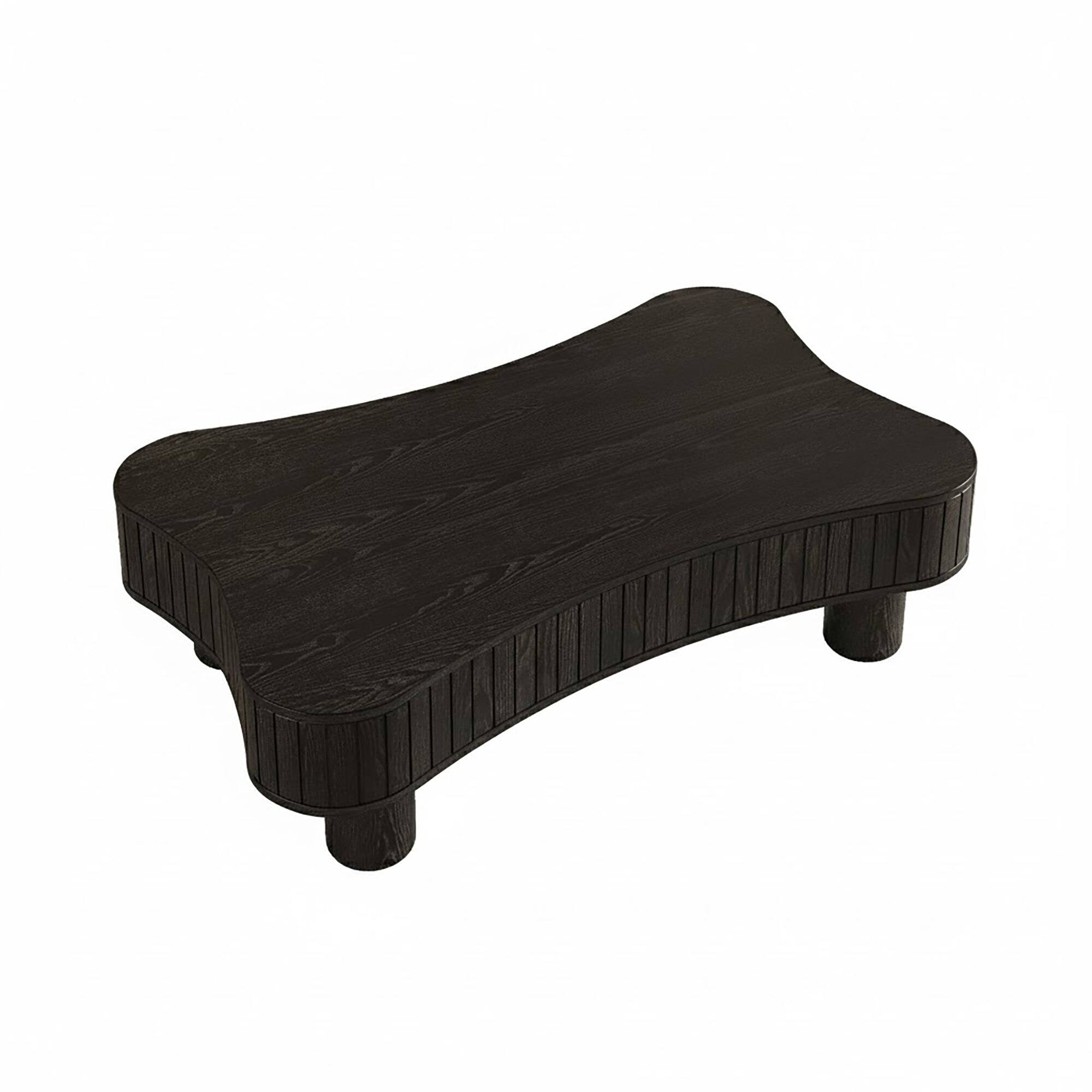 Front. Boyel Living - Lift Top Coffee Table with Hidden Storage Fluted Panel - Black.