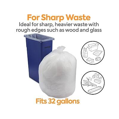 For Sharp Waste  
Ideal for sharp, heavier waste with rough edges such as wood and glass  
Fits 32 gallons