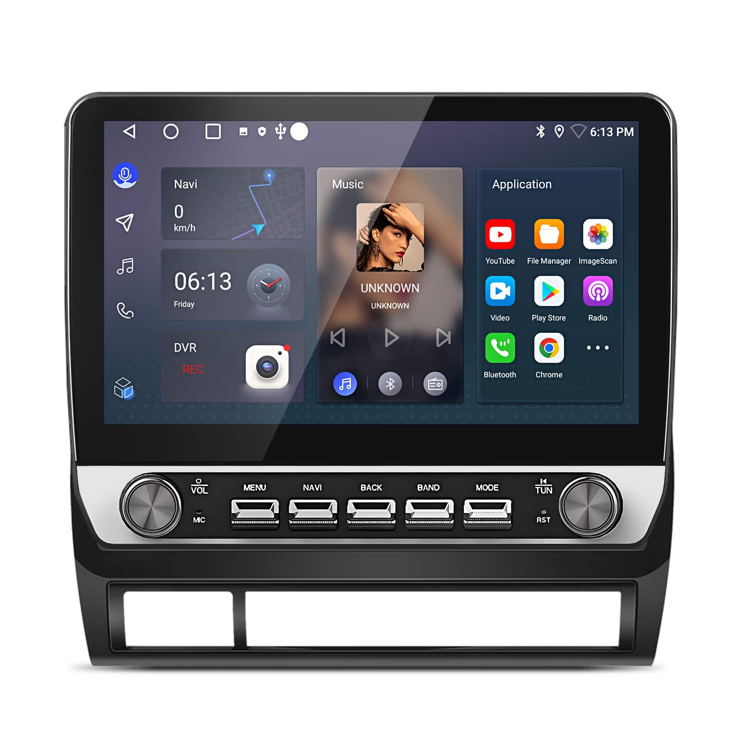 Junsun - 10.1"1+32GB Android 15 CarPlay For Toyota Tacoma 2005-2015 Car Stereo Radio GPS Navi WIFI RDS SWC FM Bluetooth - Black