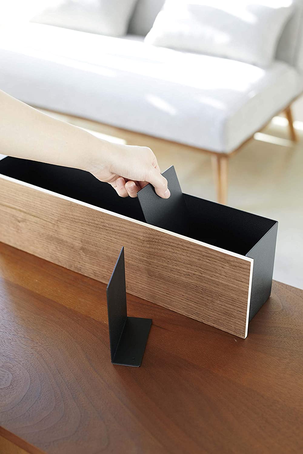 Alt View 1. Yamazaki Home - Desk Organizer - Large - Steel + Wood.