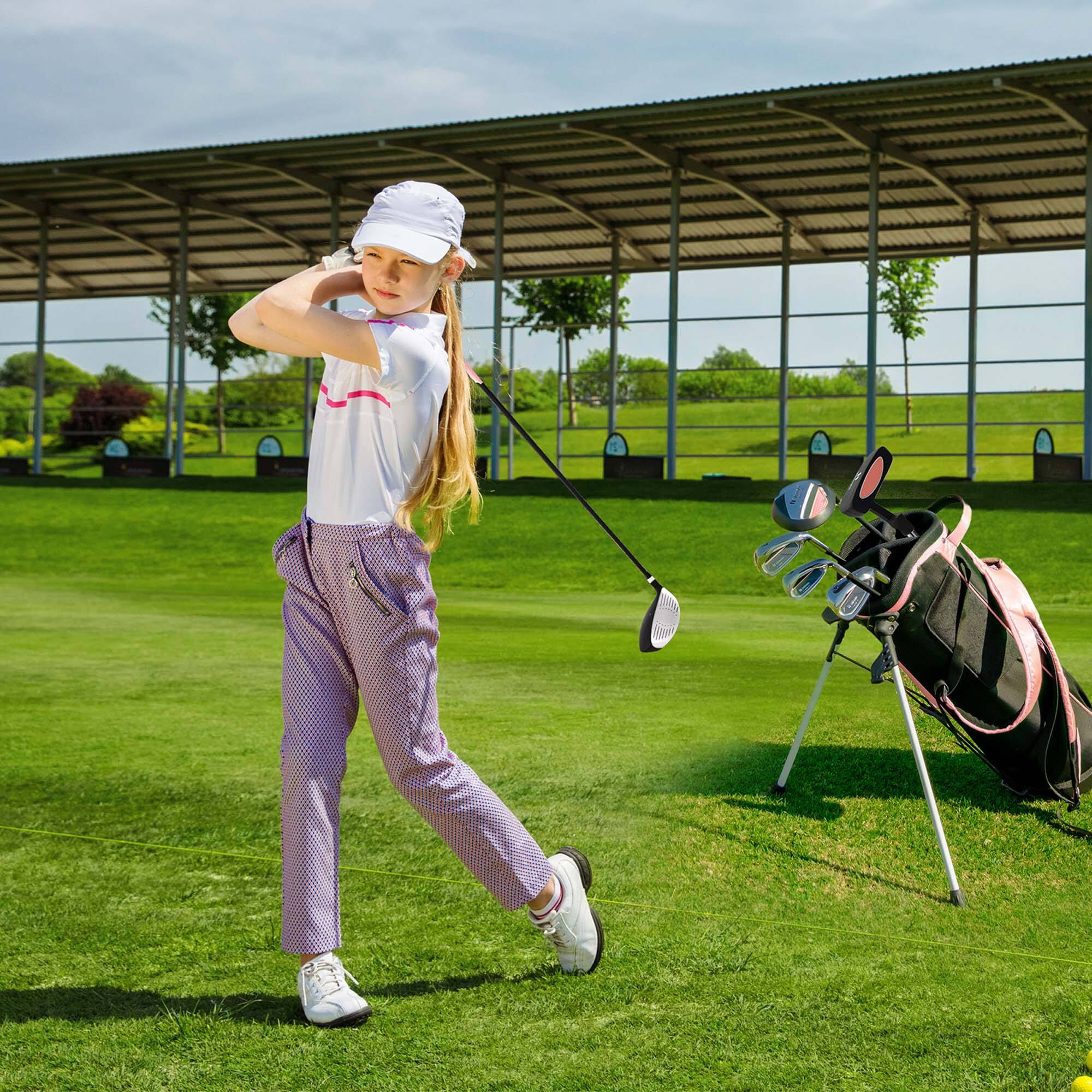 Alt View 1. Costway - Costway Junior Complete Golf Club Set for Kids Age 11-13 Years Old Golf Practice Set - Pink.