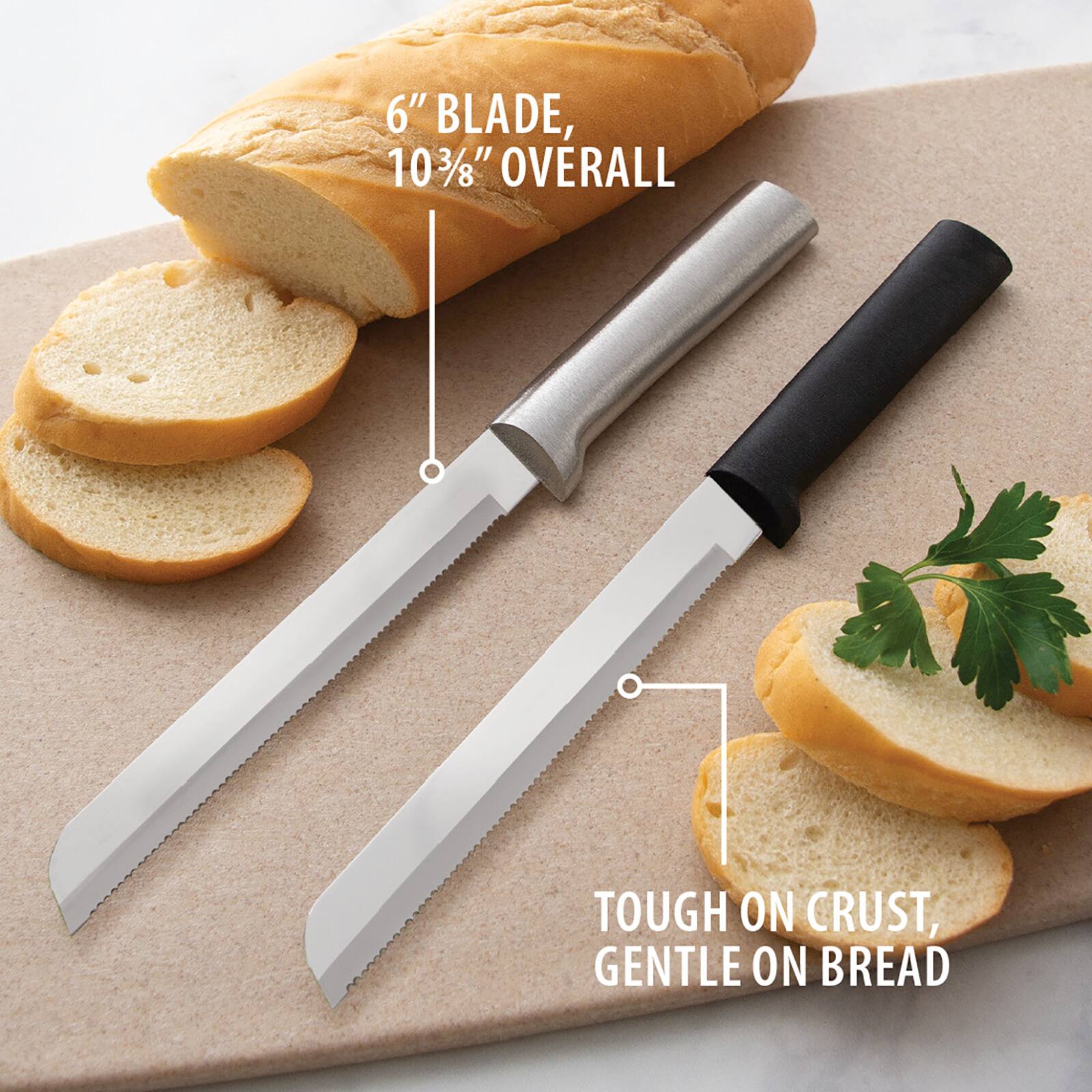 6" BLADE, 10 3/8" OVERALL  
TOUGH ON CRUST, GENTLE ON BREAD
