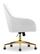 Alt View 18. Serta - Chloe Soft Velvet Modern Home Office Chair - Off White - Polished Gold Base.