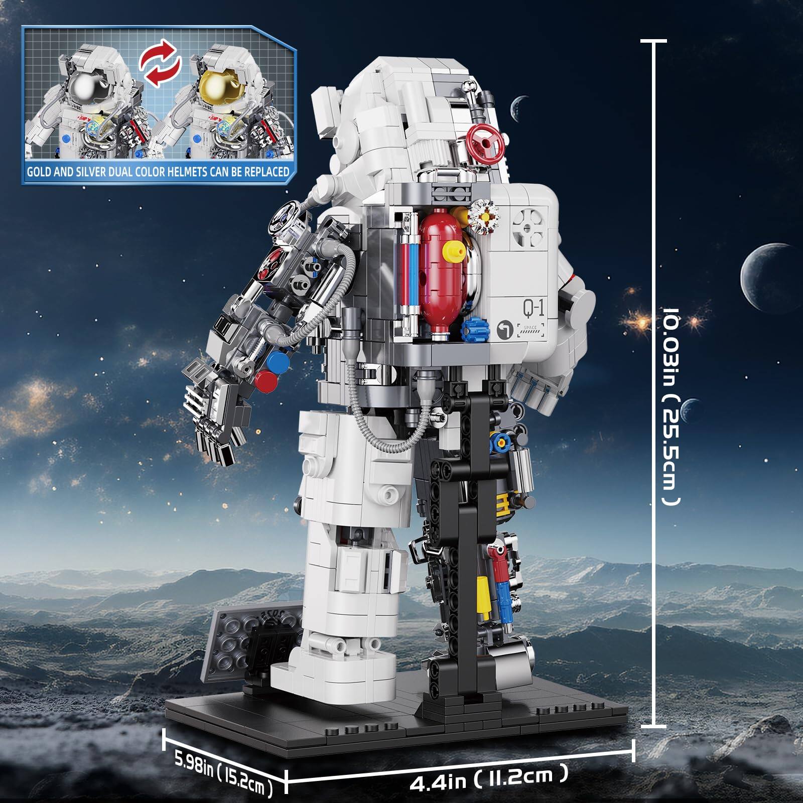 EZTW1 Space Astronaut Building Set Compatible With Fors Adults For 6 ...