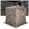 Front. Costway - Costway Hunting Blind Portable Pop Up Ground Tent 2-3 Person with Carry Bag Storage Pocket - Camo.