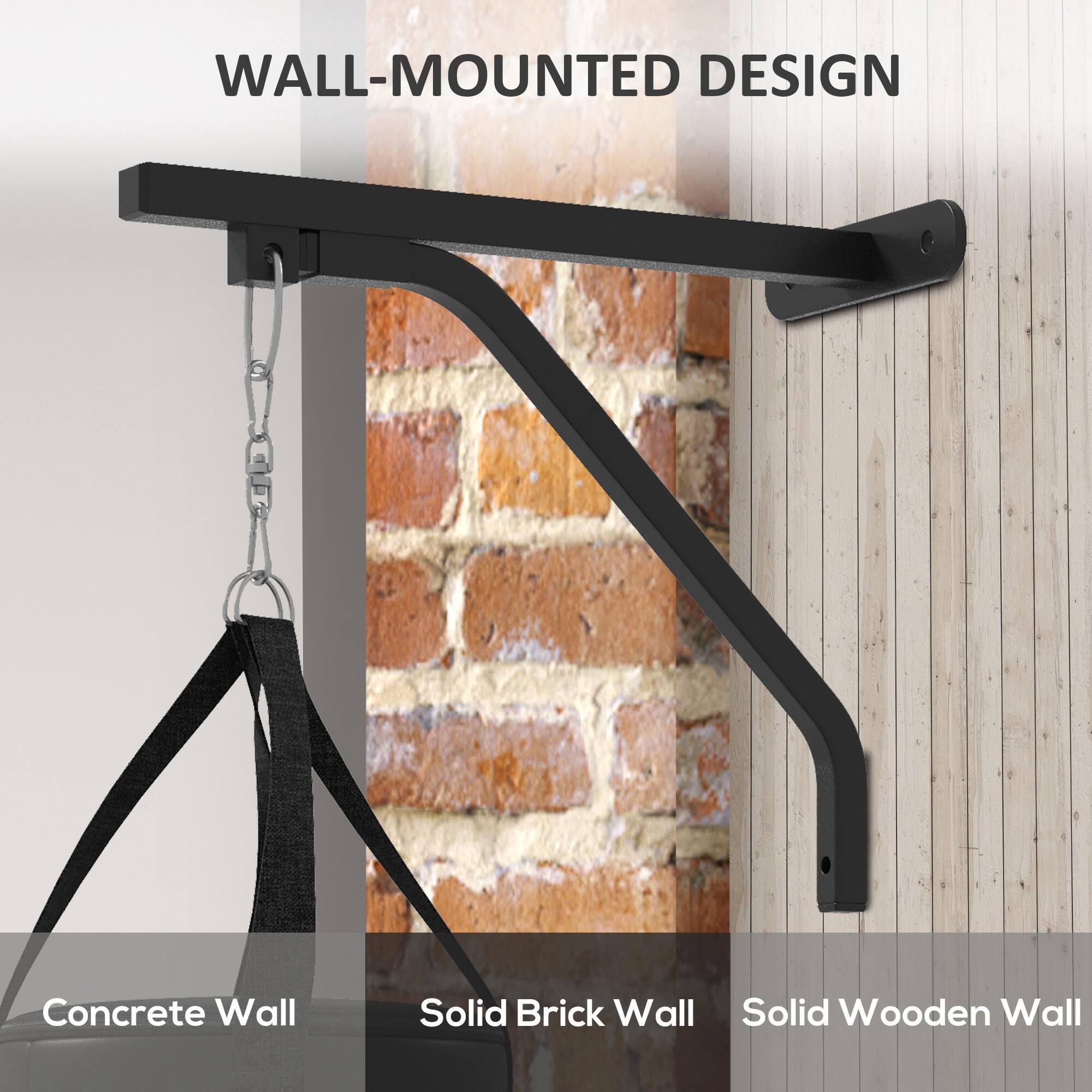 WALL-MOUNTED DESIGN

- Concrete Wall
- Solid Brick Wall
- Solid Wooden Wall