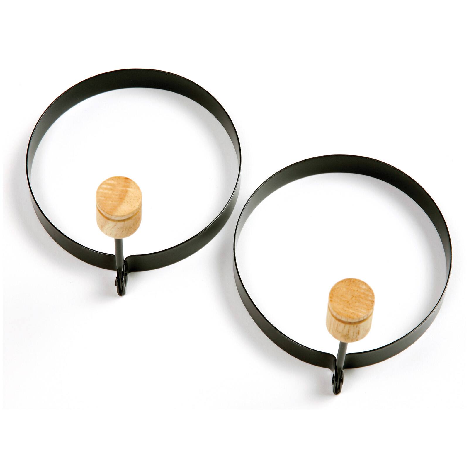 Alt View 1. Norpro - 4-Inch Nonstick Round Pancake and Egg Rings, Set of 2, Black - Black.