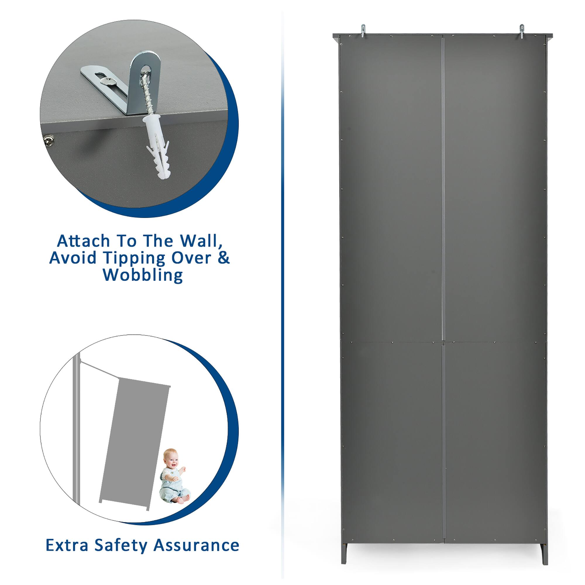 Attach To The Wall, Avoid Tipping Over & Wobbling Extra Safety Assurance