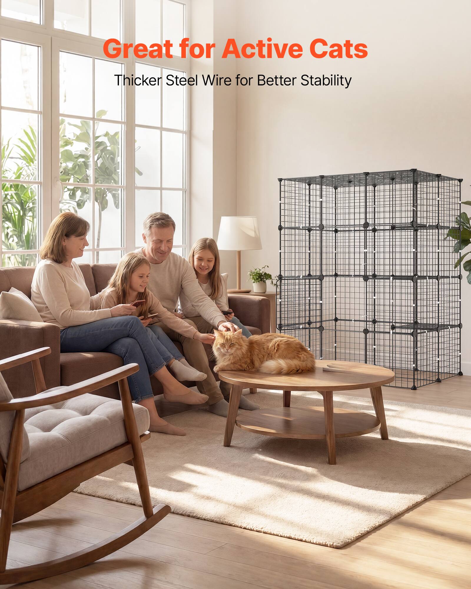 Great for Active Cats  
Thicker Steel Wire for Better Stability